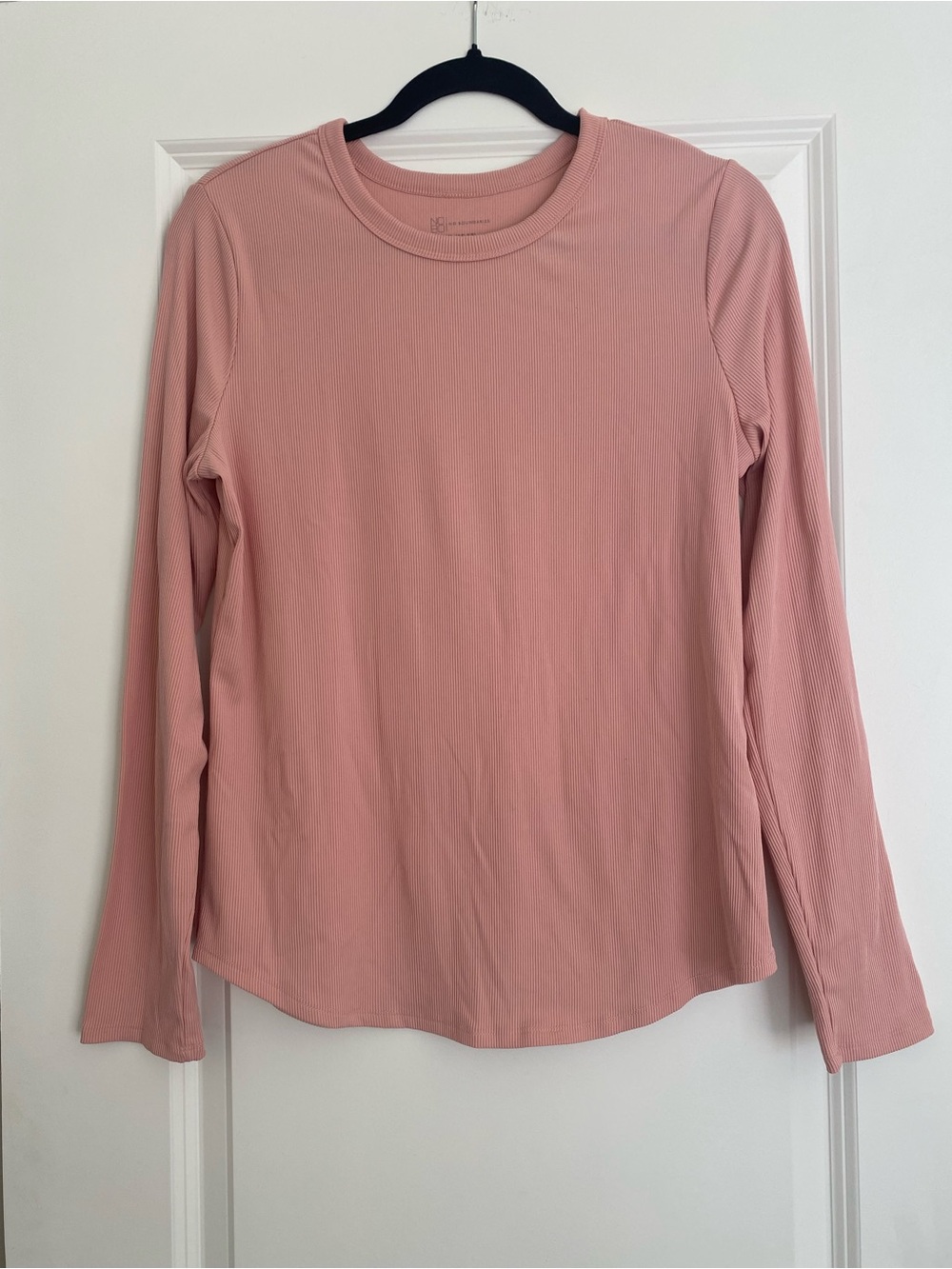 No Boundaries Long Sleeve Crewneck Tee in Dusty Rose